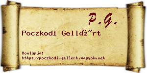 Poczkodi Gellért névjegykártya